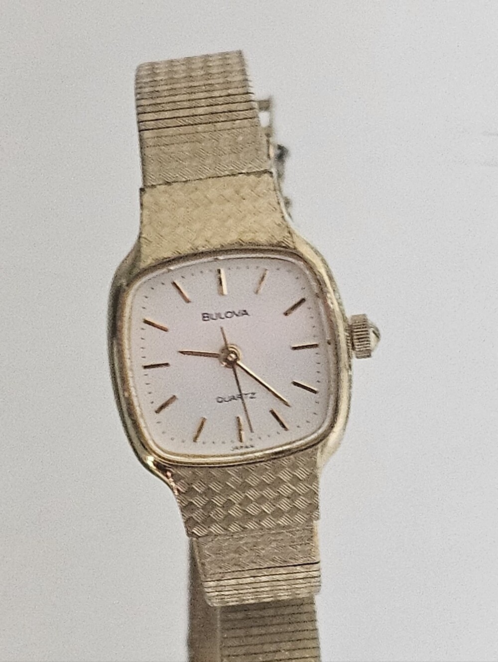 Bulova Gold-Tone Ladies Quartz Watch - Gold Dial Accents
